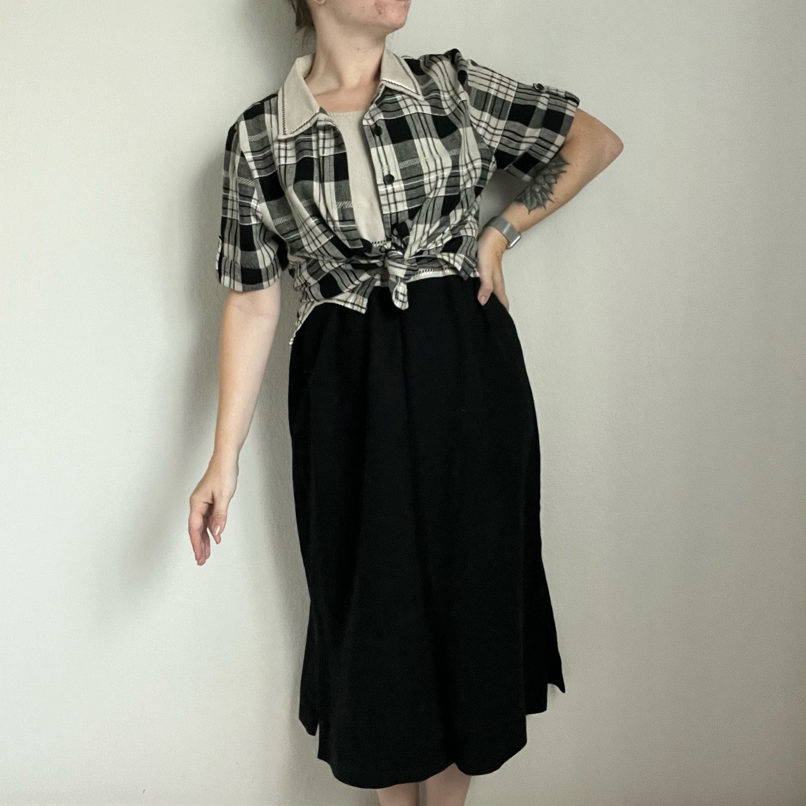 Vintage 90s Studio Ease Dress And Shirt Combo